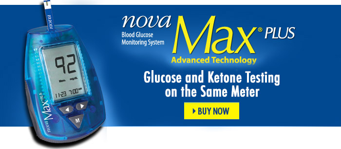 Nova Max Plus Glucose and Ketone testing with one monitor